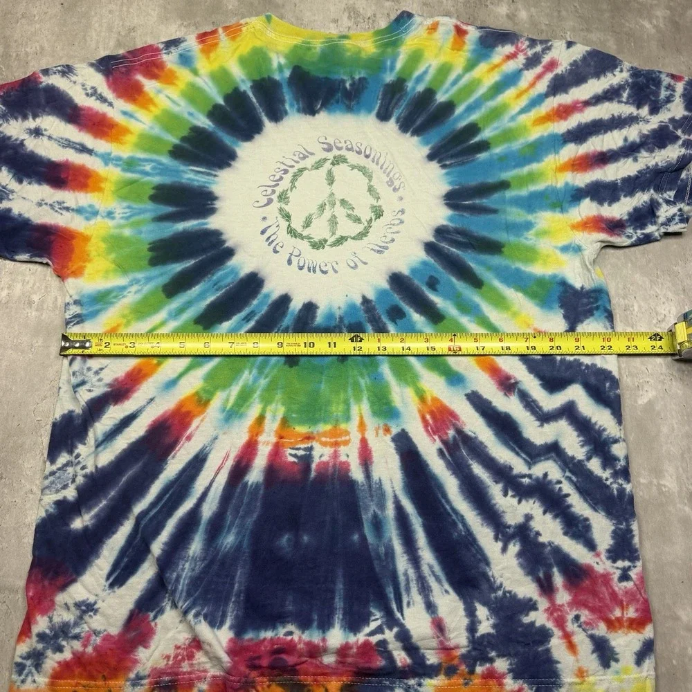 Vintage Celestial Seasonings The Power Of Herbs Tye Dye Shirt Adult Size XL